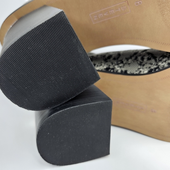 Steven N.Y. Nikia Multi Color Snake Print Fabric Notch Out Heel Boot Sz 8 & 8.5 - Picture 14 of 15